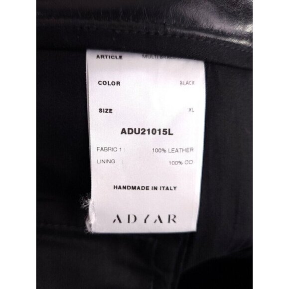 Adyar Leather Brace Trousers Size XL Mens Black NWT - Picture 13 of 16